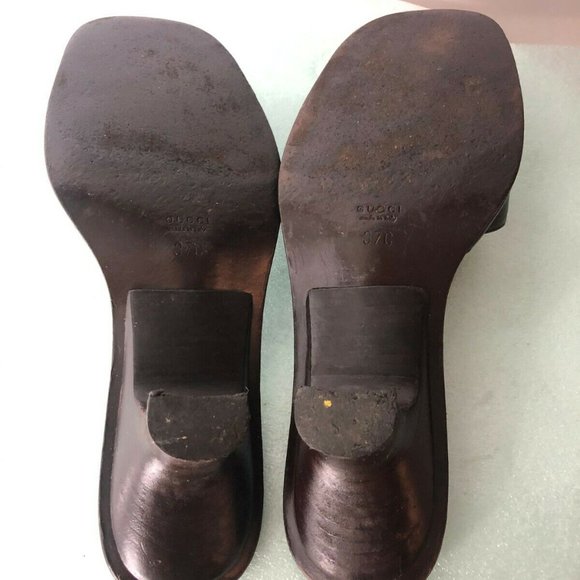 Gucci Black Leather Sandals - Picture 5 of 8